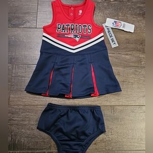 NFL New England Patriots Toddler Girls Cheer Uniform Size 2T New With Tags